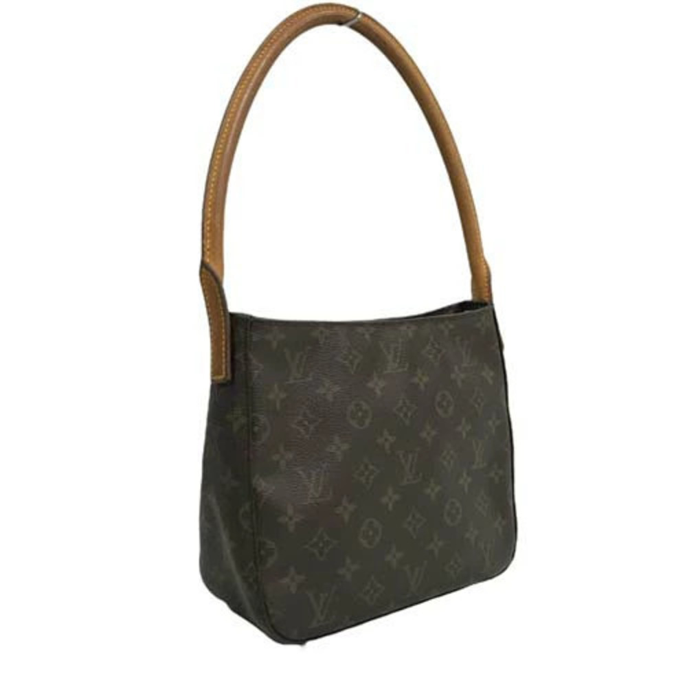Louis Vuitton Looping Shoulder Bag Handbag Monogram Brown Leather